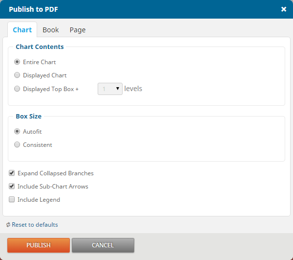 How Do I Publish And Share My Org Chart Insperity Orgplus Orgplus Realtime Express Publish Chart Tab