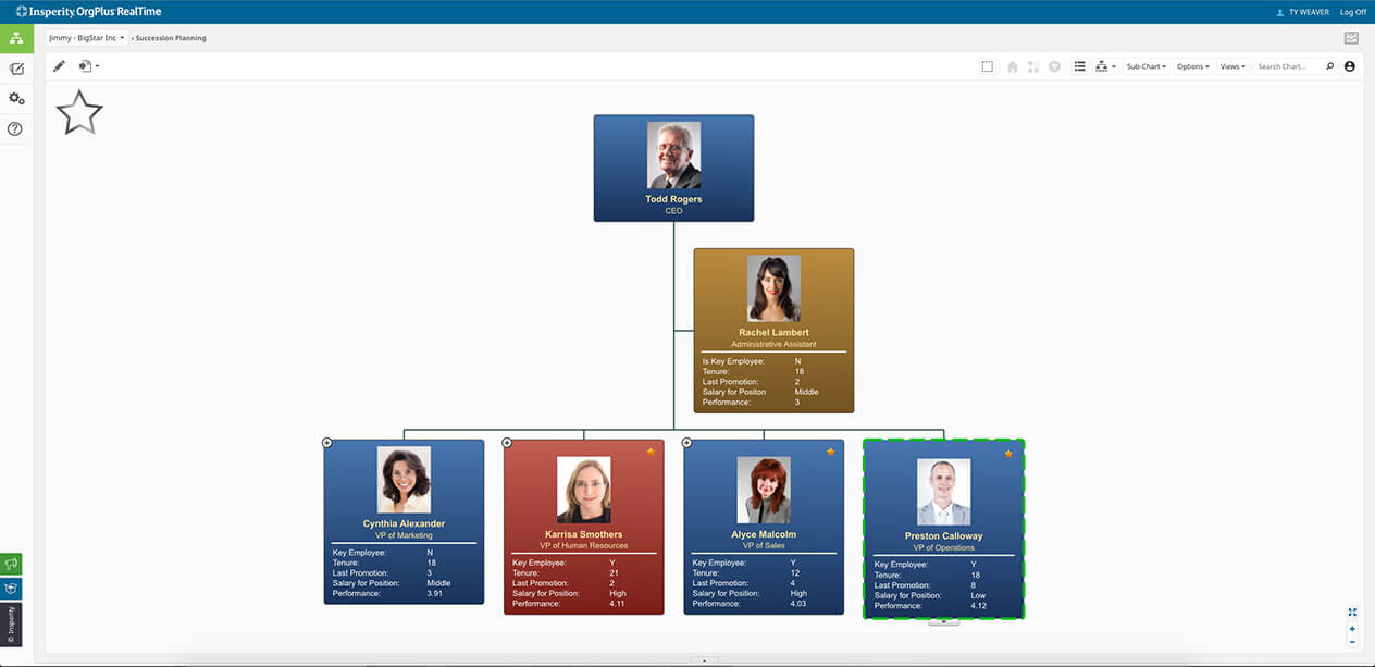 use org planning for hr to map succession plans